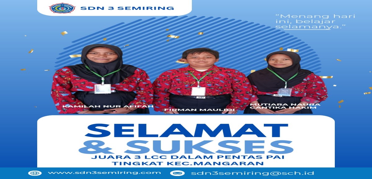 Kejuaran Lomba PAIS Kategori LCC Tingkat Se-Kecamatan Mangaran Juara 3
