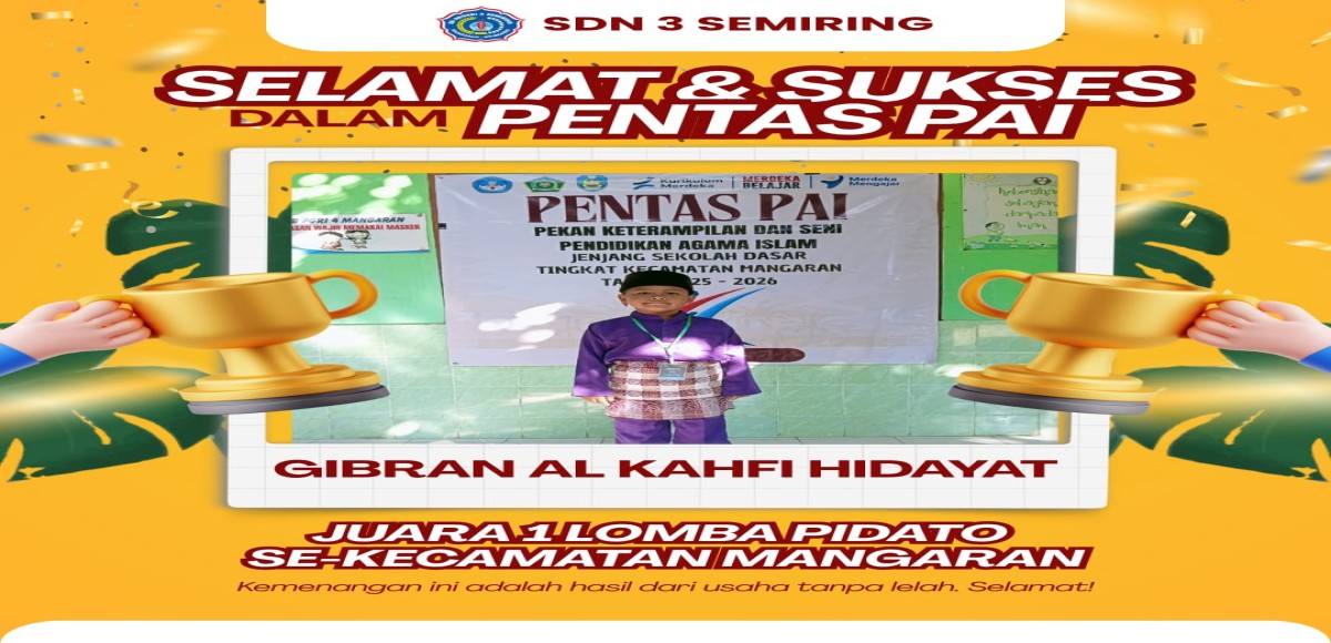 Kejuaran Lomba PAIS Kategori Pidato Tingkat Se-Kecamatan Mangaran