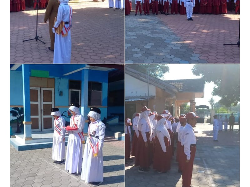 Kegiatan Upacara Bendera Hari Senin di SD Negeri 3 Semiring