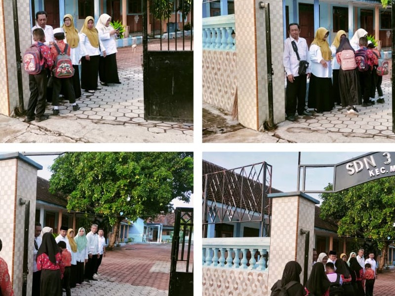 Kegiatan Penyambutan SIswa Siswi di Pagi Hari