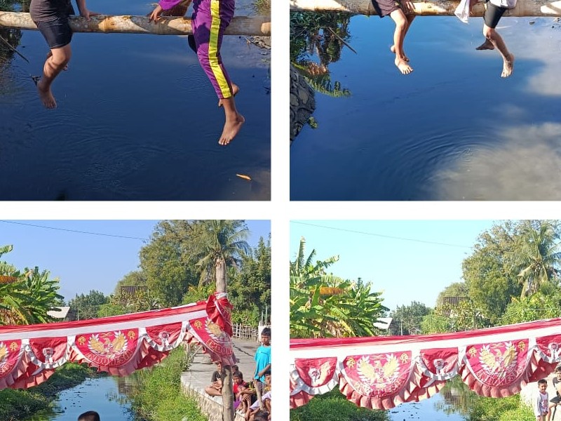 Kegiatan Lomba Agustusan Kriteria Pukul Bantal SD Negeri 3 Semiring
